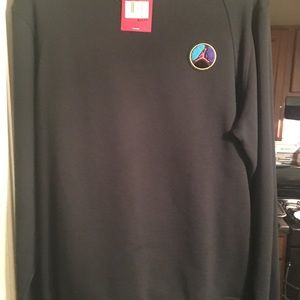 Jordan Retro 8 (aqua) sweatshirt :LARGE ( RARE)